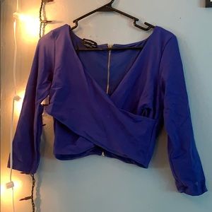 Blue crop top